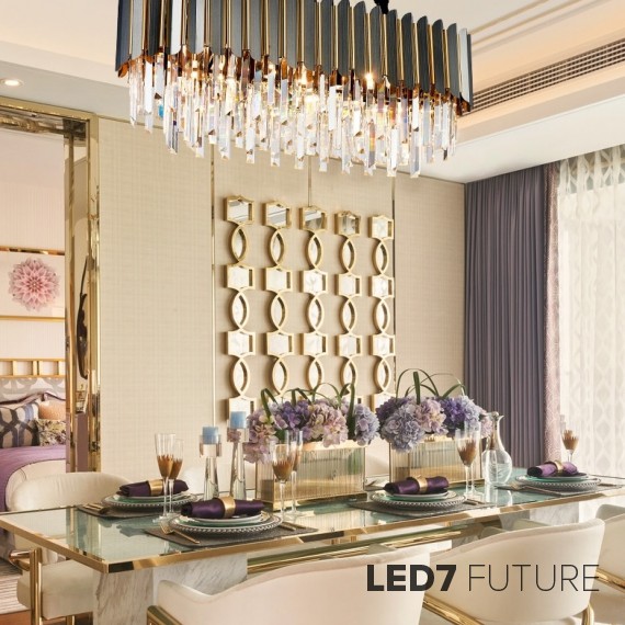 Ritz - OdeonLux 20 Rectangular Chandelier